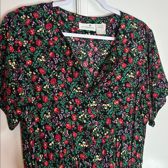 Vintage Liz Claiborne Floral Dress - Picture 4 of 7